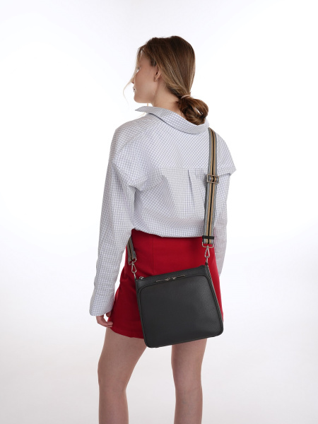 фото 455-22 550151-1 Сумка кросс-боди женская экокожа Ludor серо-бежевый