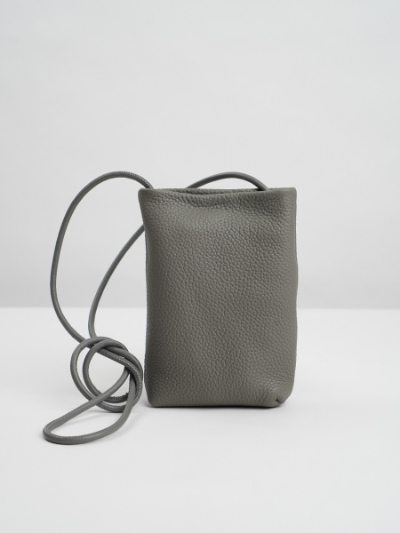 фото 453-50 2022 Сумка кросс-боди женская натуральная кожа DG серый