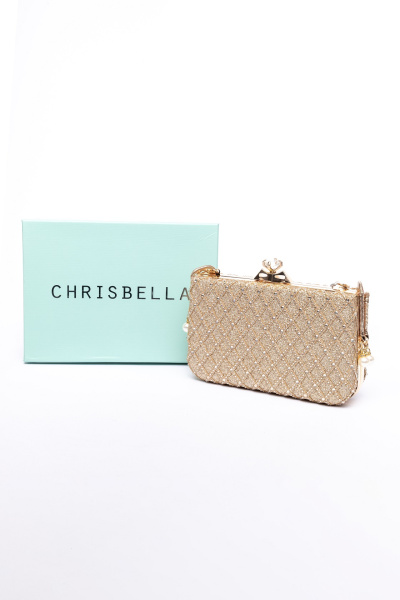 фото 432-54 ts032403001 Клатч женский экокожа Chrisbella золотой