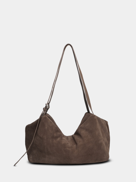 450-85 10-068 Сумка хобо женская замша Ludor серый