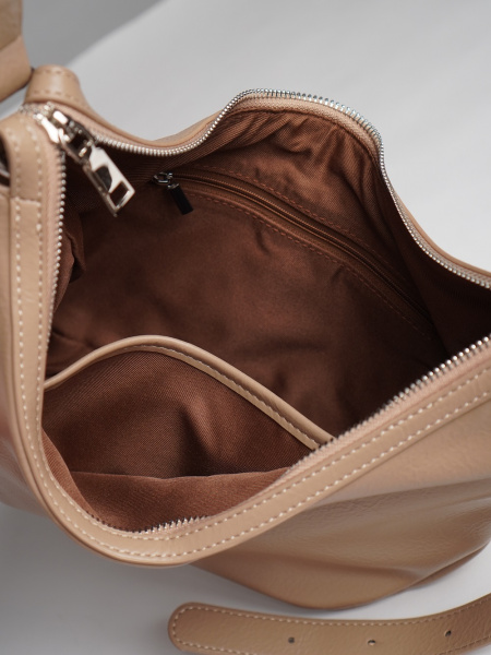 440-97 881095 Сумка хобо женская экокожа Ludor светло-бежевый