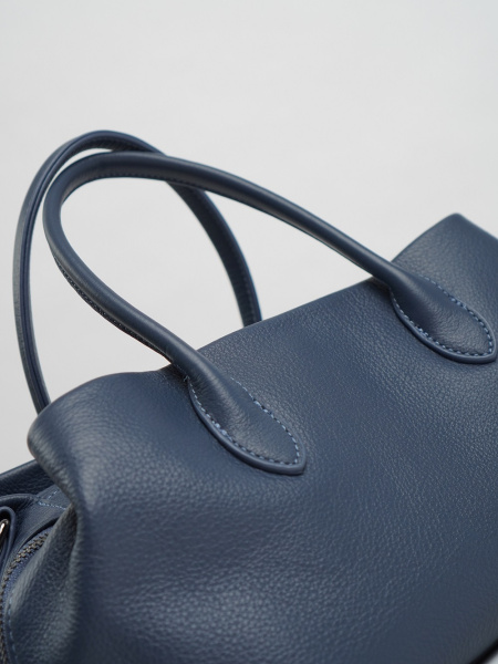 453-99 6136 Сумка тоут женская натуральная кожа Ludor синий