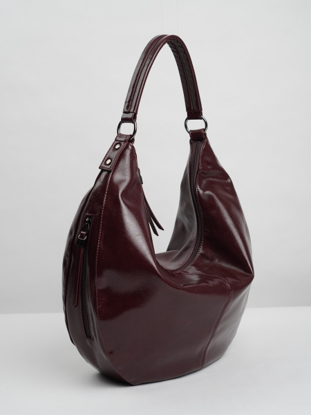 455-37 550237 Сумка хобо женская экокожа Ludor бордовый