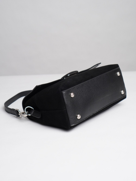 фото 453-33 6016-2 Сумка кросс-боди женская натуральная замша Ludor черный