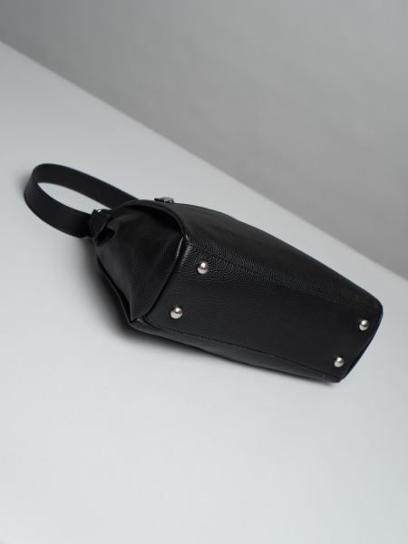 441-77 8519 Сумка хобо женская натуральная кожа Ludor черный