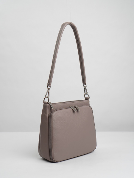 фото 455-22 550151-1 Сумка кросс-боди женская экокожа Ludor серо-бежевый