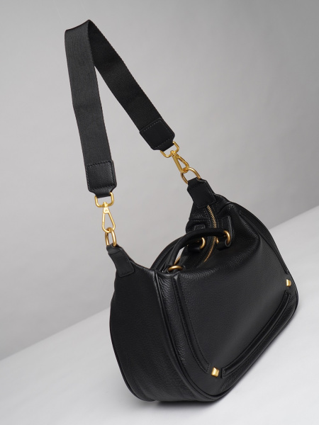 453-26 7015 Сумка доум женская натуральная кожа Ludor черный