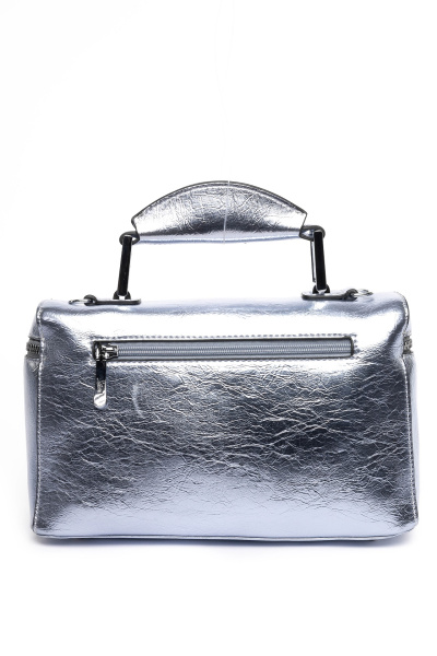 444-12 28164 Сумка стракчэд женская экокожа Safenta серебристый