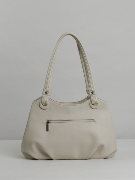 456-28 550230 Сумка доум женская экокожа Ludor светло-бежевый