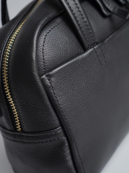 448-88 1879 Сумка доум женская натуральная кожа Ludor черный