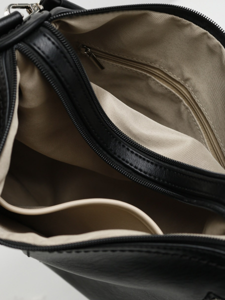 455-89 550177 Сумка хобо женская экокожа Ludor черный