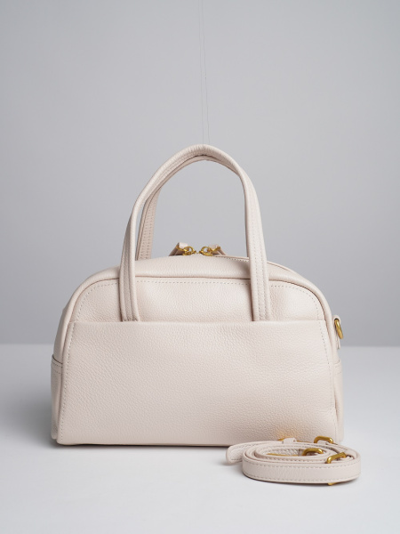 448-89 1879 Сумка доум женская натуральная кожа Ludor молочный