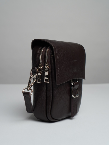 фото 450-74 788 Сумка кросс-боди женская натуральная кожа Ludor темно-коричневый