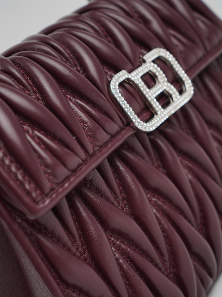 422-23 1b012308085 Сумка стракчэд женская экокожа Chrisbella бордовый