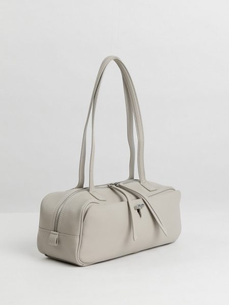 456-69 3679 Сумка доум женская натуральная кожа Ludor светло-серый