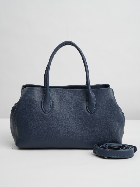 453-99 6136 Сумка тоут женская натуральная кожа Ludor синий