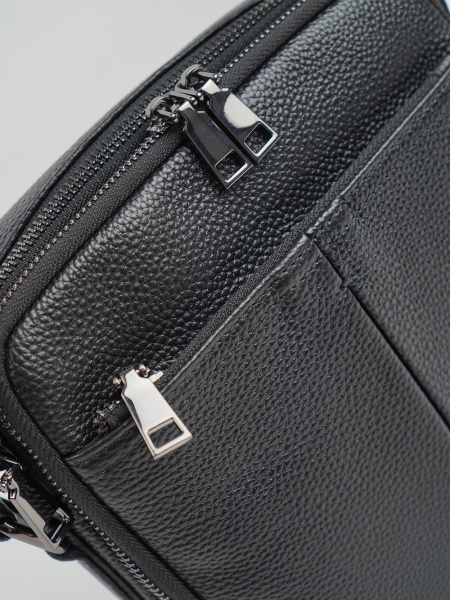 фото 453-72 9906-2 Сумка кросс-боди мужская натуральная кожа DE-GOSA черный