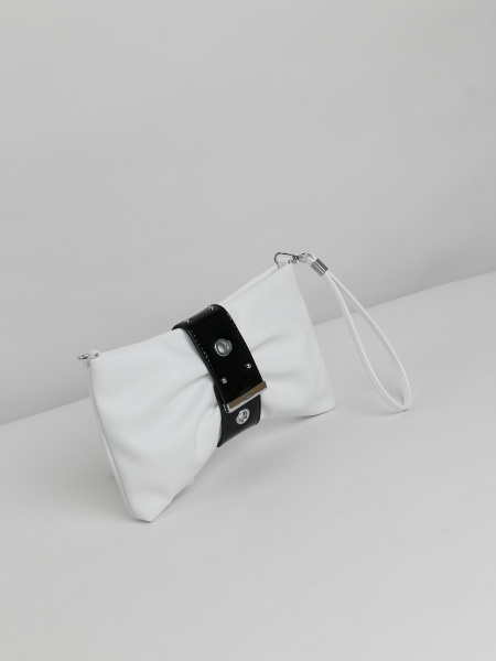 фото 456-95 2131 Клатч женский экокожа Safenta белый