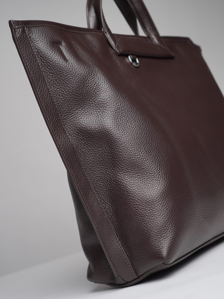 фото 451-21 8561 Сумка шоппер женская натуральная кожа Ludor темно-коричневый