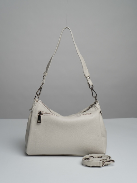 450-72 8519 Сумка хобо женская натуральная кожа Ludor молочный