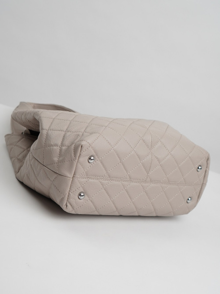 401-67 C0691H Сумка тоут женская натуральная кожа Polina&Eiterou темно-бежевый