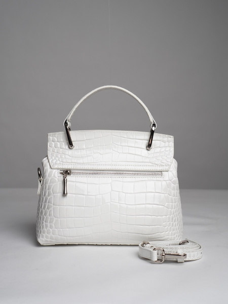 443-67 2306 Сумка стракчэд женская натуральная кожа Ludor белый