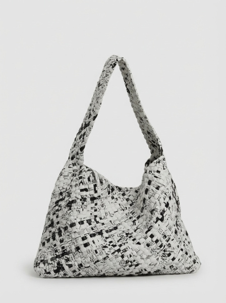 457-03 58506 Сумка хобо женская экокожа Safenta белый