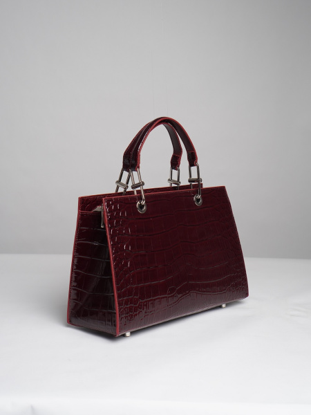 437-20 7238 Сумка тоут женская натуральная кожа Ludor бордовый