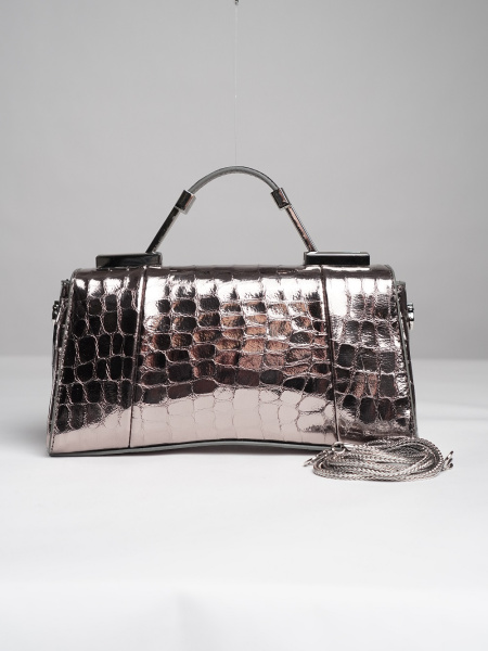 443-70 2180 Сумка стракчэд женская натуральная кожа Ludor бронза