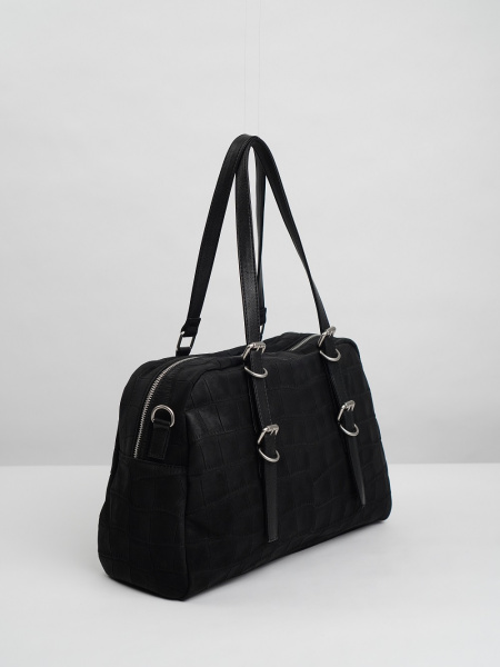 455-26 550229 Сумка доум женская эко нубук Ludor черный