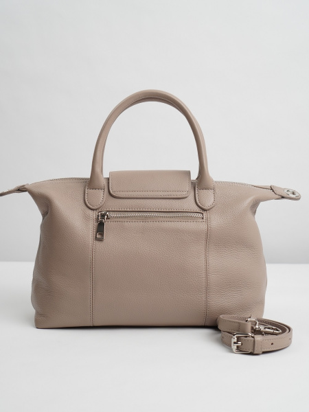 454-00 2406 Сумка тоут женская натуральная кожа Ludor темно-бежевый