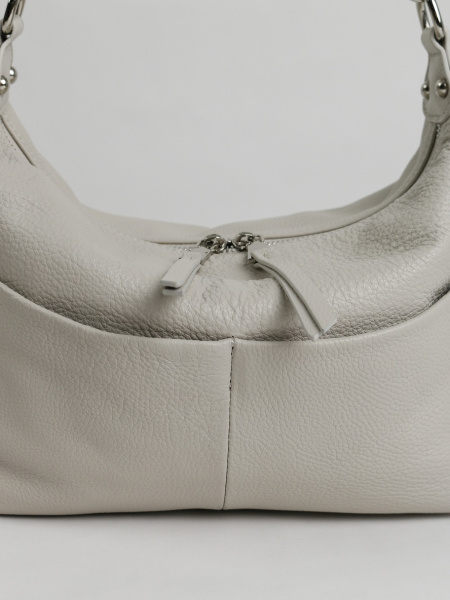 456-52 8517 Сумка хобо женская натуральная кожа Ludor бежевый