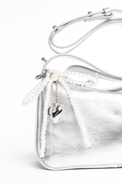 фото 431-31 10-042 Сумка кросс-боди женская натуральная кожа Ludor серебристый