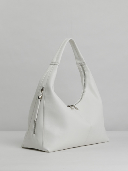 456-05 550282 Сумка хобо женская экокожа Ludor белый