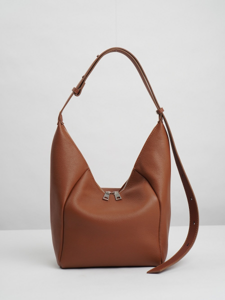 455-85 7728 Сумка хобо женская натуральная кожа Ludor коричневый