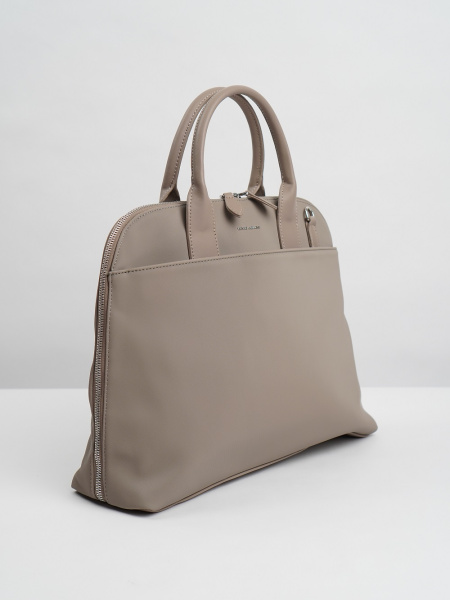 453-53 СМ7814 Сумка доум женская экокожа David Jones серо-бежевый