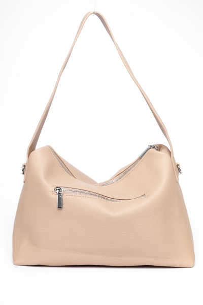 437-34 1139 Сумка хобо женская экокожа Ludor бежевый