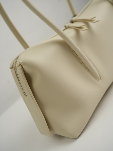 454-80 ХА2030 Сумка тоут женская натуральная кожа Ludor бежевый