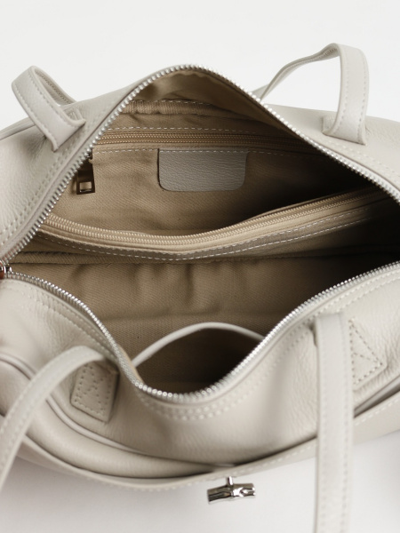 456-69 3679 Сумка доум женская натуральная кожа Ludor светло-серый