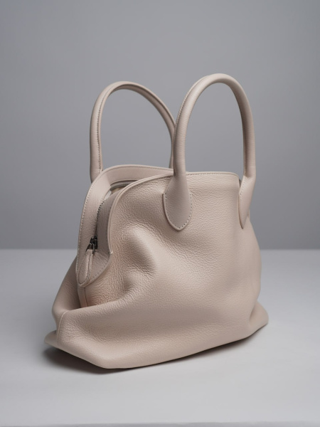 449-75 1885 Сумка доум женская натуральная кожа Ludor молочный