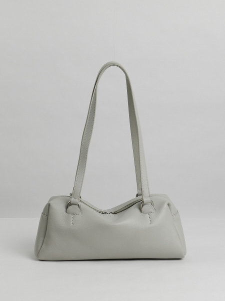 456-67 3713 Сумка доум женская натуральная кожа Ludor светло-серый