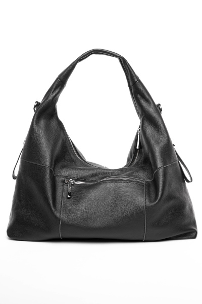 443-93 9146 Сумка хобо женская натуральная кожа Safenta черный 443-93 9146 Сумка хобо женская натуральная кожа Safenta черный