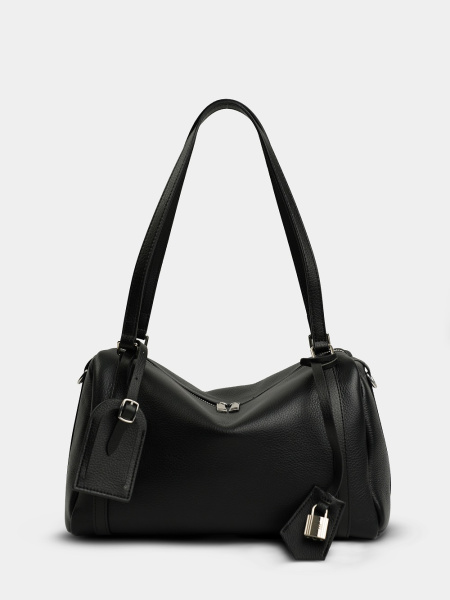 454-69 1818 Сумка доум женская натуральная кожа Ludor черный