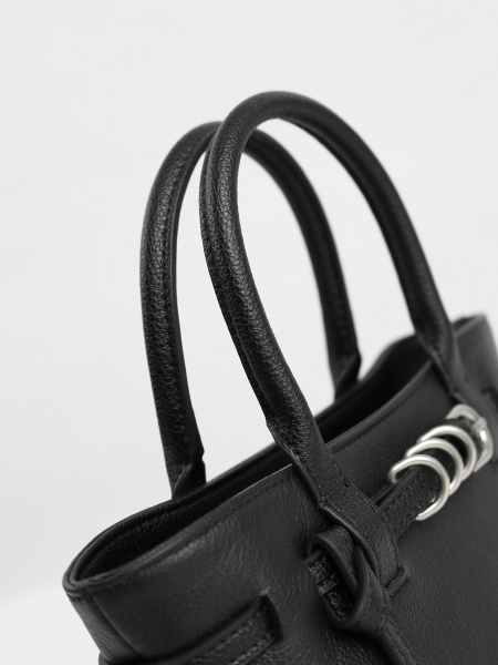 456-88 8845 Сумка тоут женская натуральная кожа Ludor черный