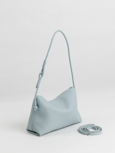 фото 456-62 8836 Сумка кросс-боди женская натуральная кожа Ludor голубой