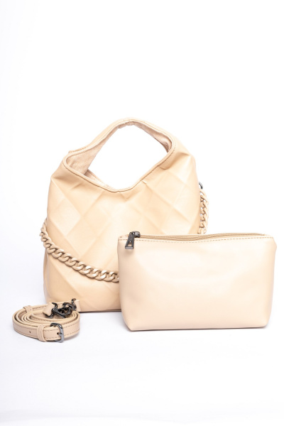 438-57 АА012311072Н Сумка кросс-боди женская экокожа Chrisbella бежевый фото 438-57 АА012311072Н Сумка кросс-боди женская экокожа Chrisbella бежевый