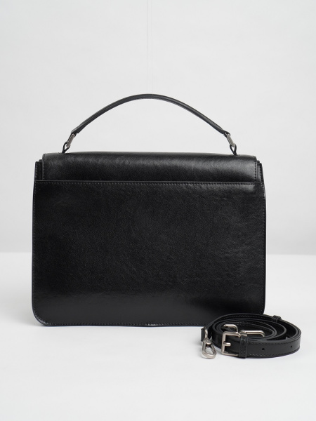 439-60 BD9446 Сумка стракчэд женская натуральная кожа BAIDOU черный