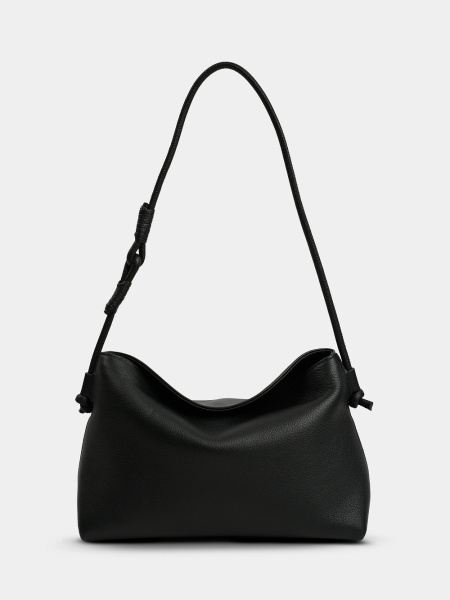 455-66 8836 Сумка хобо женская натуральная кожа Ludor черный