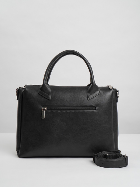 455-34 550258 Сумка тоут женская экокожа Ludor темно-серый