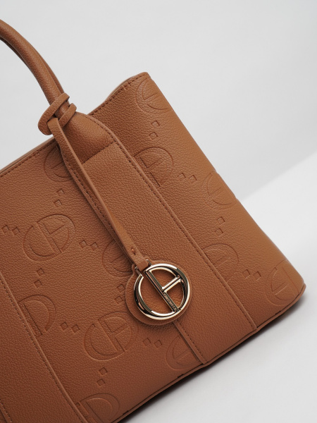 438-72 АА012401002 Сумка тоут женская экокожа Chrisbella коричневый